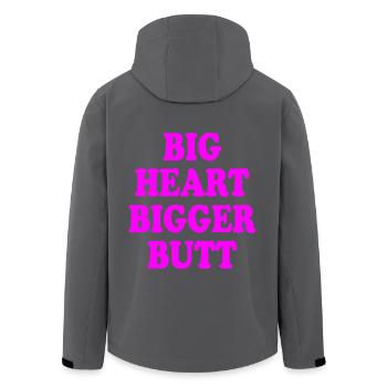 big heart bigger butt - Recycelte Männer Softshell-Jacke von Stanley/Stella - Anthrazit - Hinten - AI Model Male 185 light (185cm)