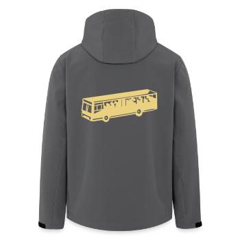 Bus - Recycelte Männer Softshell-Jacke von Stanley/Stella - Anthrazit - Hinten - AI Model Male 185 light (185cm)