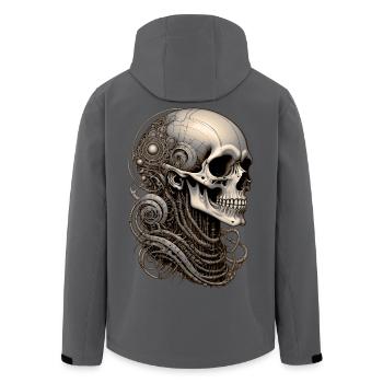 Skull - Recycelte Männer Softshell-Jacke von Stanley/Stella - Anthrazit - Hinten - AI Model Male 185 light (185cm)