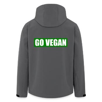 Go vegan - Recycelte Männer Softshell-Jacke von Stanley/Stella - Anthrazit - Hinten - AI Model Male 185 light (185cm)
