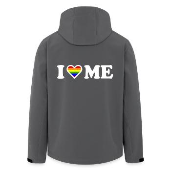 I love me - Recycelte Männer Softshell-Jacke von Stanley/Stella - Anthrazit - Hinten - AI Model Male 185 light (185cm)