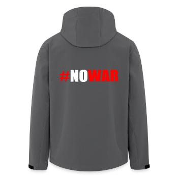 No war - Recycelte Männer Softshell-Jacke von Stanley/Stella - Anthrazit - Hinten - AI Model Male 185 light (185cm)