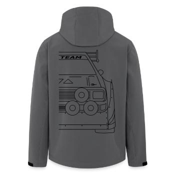 Rally S1 E2 Sport Quattro Front - Men’s Recycled Softshell Jacket by Stanley/Stella - anthracite - Back - AI Model Male 185 light (185cm)