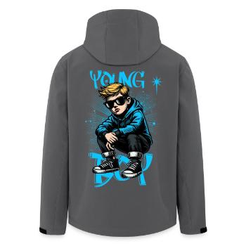 Young Boy Young Teens - Men’s Recycled Softshell Jacket by Stanley/Stella - anthracite - Back - AI Model Male 185 light (185cm)