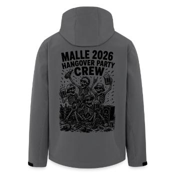 Équipe de la fête de la gueule de bois Malle 2026 - Veste softshell homme en polyester recyclé Stanley/Stella - charbon - Dos - AI Model Male 185 light (185cm)