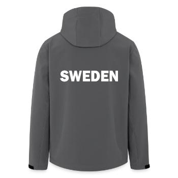 Schweden - Recycelte Männer Softshell-Jacke von Stanley/Stella - Anthrazit - Hinten - AI Model Male 185 light (185cm)