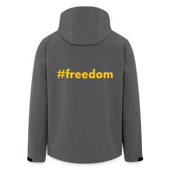 FREEDOM - Recycelte Männer Softshell-Jacke von Stanley/Stella - Anthrazit - Hinten - AI Model Male 185 light (185cm)
