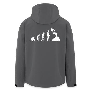 Flamenco Evolution / Flamenco Tanz / Kleid / weiß - Recycelte Männer Softshell-Jacke von Stanley/Stella - Anthrazit - Hinten - AI Model Male 185 light (185cm)