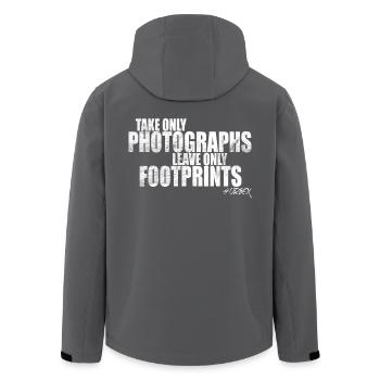 Urban Explorers Urbex Lost Places Photo Footprints - Recycelte Männer Softshell-Jacke von Stanley/Stella - Anthrazit - Hinten - AI Model Male 185 light (185cm)