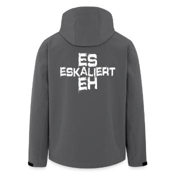 Es Eskaliert Eh Party Club Junggesellenabschied - Recycelte Männer Softshell-Jacke von Stanley/Stella - Anthrazit - Hinten - AI Model Male 185 light (185cm)