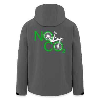 No CO2 Fahrrad Klimawandel MTB Mountainbike E-Bike - Recycelte Männer Softshell-Jacke von Stanley/Stella - Anthrazit - Hinten - AI Model Male 185 light (185cm)