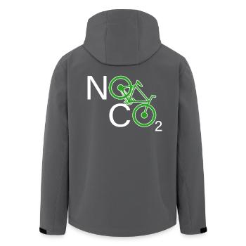 No CO2 Fahrrad Klimawandel MTB Mountainbike E-Bike - Recycelte Männer Softshell-Jacke von Stanley/Stella - Anthrazit - Hinten - AI Model Male 185 light (185cm)