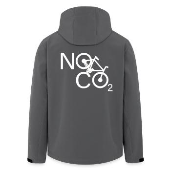 No CO2 Fahrrad Klimawandel MTB Mountainbike E-Bike - Recycelte Männer Softshell-Jacke von Stanley/Stella - Anthrazit - Hinten - AI Model Male 185 light (185cm)
