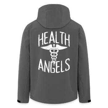 Health Angels Arzt Krankenschwester Ärztin Notarzt - Recycelte Männer Softshell-Jacke von Stanley/Stella - Anthrazit - Hinten - AI Model Male 185 light (185cm)