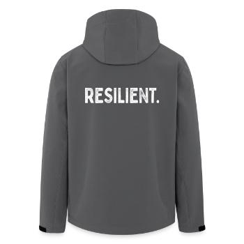Resilient Mentale Gesundheit Motivation Resilienz - Recycelte Männer Softshell-Jacke von Stanley/Stella - Anthrazit - Hinten - AI Model Male 185 light (185cm)