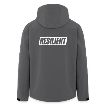 Resilient Mentale Gesundheit Motivation Resilienz - Recycelte Männer Softshell-Jacke von Stanley/Stella - Anthrazit - Hinten - AI Model Male 185 light (185cm)