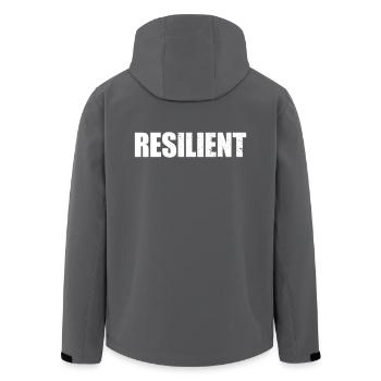 Resilient Mentale Gesundheit Motivation Resilienz - Recycelte Männer Softshell-Jacke von Stanley/Stella - Anthrazit - Hinten - AI Model Male 185 light (185cm)