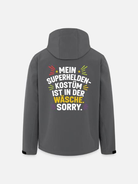 Superheld Kostüm Ist In Der Wäsche Karneval Köln - Recycelte Männer Softshell-Jacke von Stanley/Stella - Anthrazit