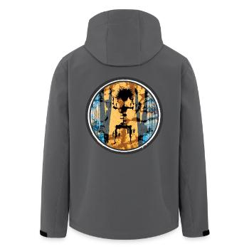 Graffiti Australien - Recycelte Männer Softshell-Jacke von Stanley/Stella - Anthrazit - Hinten - AI Model Male 185 light (185cm)