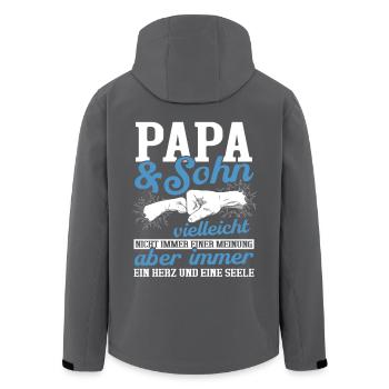 Papa und Sohn - Recycelte Männer Softshell-Jacke von Stanley/Stella - Anthrazit - Hinten - AI Model Male 185 light (185cm)