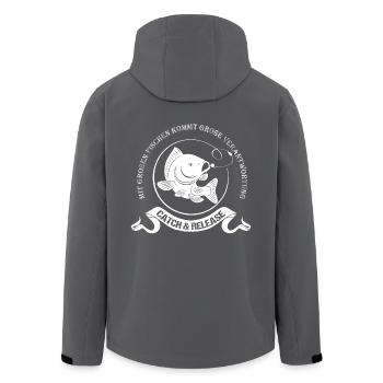 CArphunter KArpfen Catch & Release - Recycelte Männer Softshell-Jacke von Stanley/Stella - Anthrazit - Hinten - AI Model Male 185 light (185cm)