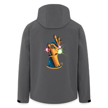 Infinity Gauntlet Spiel - Recycelte Männer Softshell-Jacke von Stanley/Stella - Anthrazit - Hinten - AI Model Male 185 light (185cm)
