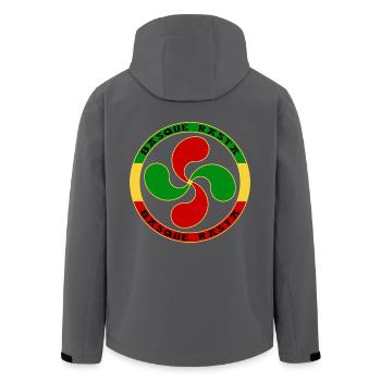 rasta Baskenquer - Recycelte Männer Softshell-Jacke von Stanley/Stella - Anthrazit - Hinten - AI Model Male 185 light (185cm)
