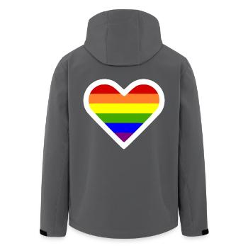 Lgbt - Recycelte Männer Softshell-Jacke von Stanley/Stella - Anthrazit - Hinten - AI Model Male 185 light (185cm)