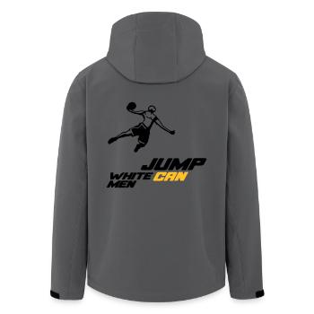 White Men Can Jump Dunk - Recycelte Männer Softshell-Jacke von Stanley/Stella - Anthrazit - Hinten - AI Model Male 185 light (185cm)
