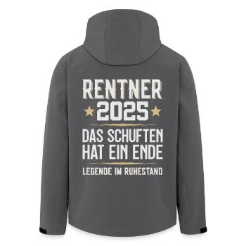 LEGENDE IM RUHESTAND 2025 RENTNER 2025 - Recycelte Männer Softshell-Jacke von Stanley/Stella - Anthrazit - Hinten - AI Model Male 185 light (185cm)