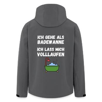 Karneval Köln Kölle Alaaf Alkohol Party Lustig - Recycelte Männer Softshell-Jacke von Stanley/Stella - Anthrazit - Hinten - AI Model Male 185 light (185cm)