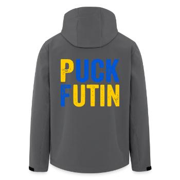 Puck futin - Recycelte Männer Softshell-Jacke von Stanley/Stella - Anthrazit - Hinten - AI Model Male 185 light (185cm)