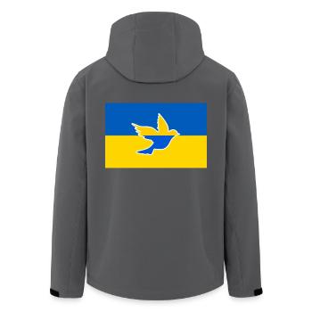 Ukraine friedenstaube - Recycelte Männer Softshell-Jacke von Stanley/Stella - Anthrazit - Hinten - AI Model Male 185 light (185cm)