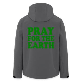 Pray for the earth - Recycelte Männer Softshell-Jacke von Stanley/Stella - Anthrazit - Hinten - AI Model Male 185 light (185cm)