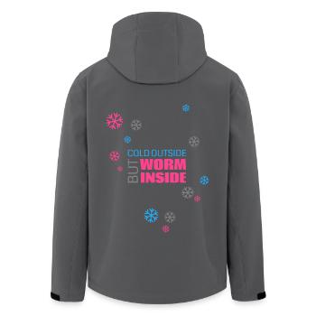 Cold outside but worm inside - Recycelte Männer Softshell-Jacke von Stanley/Stella - Anthrazit - Hinten - AI Model Male 185 light (185cm)