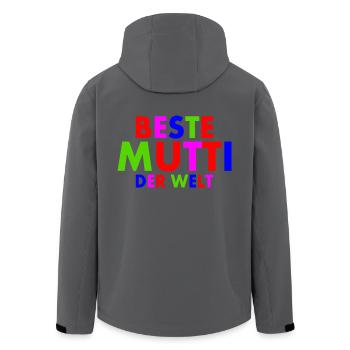 Beste mutti der welt - Recycelte Männer Softshell-Jacke von Stanley/Stella - Anthrazit - Hinten - AI Model Male 185 light (185cm)