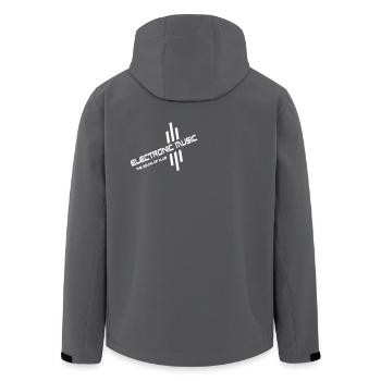Elektronische Musik - Recycelte Männer Softshell-Jacke von Stanley/Stella - Anthrazit - Hinten - AI Model Male 185 light (185cm)