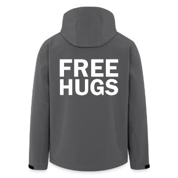 Free hugs - Recycelte Männer Softshell-Jacke von Stanley/Stella - Anthrazit - Hinten - AI Model Male 185 light (185cm)