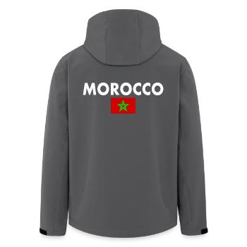 Marokko - Recycelte Männer Softshell-Jacke von Stanley/Stella - Anthrazit - Hinten - AI Model Male 185 light (185cm)