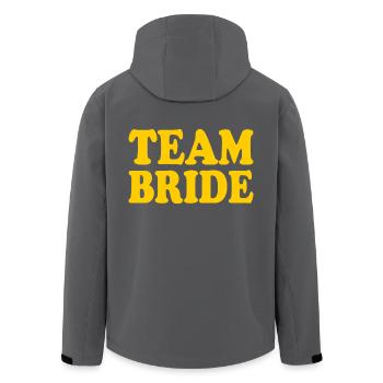Team bride - Recycelte Männer Softshell-Jacke von Stanley/Stella - Anthrazit - Hinten - AI Model Male 185 light (185cm)