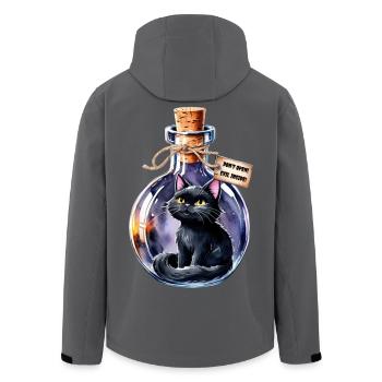 magische Katze - Recycelte Männer Softshell-Jacke von Stanley/Stella - Anthrazit - Hinten - AI Model Male 185 light (185cm)