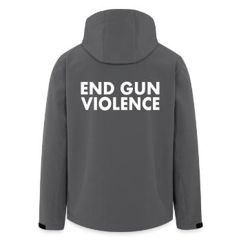End gun violence - Recycelte Männer Softshell-Jacke von Stanley/Stella - Anthrazit - Hinten - AI Model Male 185 light (185cm)