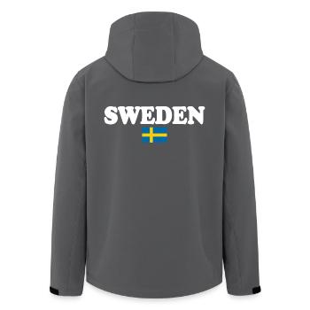Schweden - Recycelte Männer Softshell-Jacke von Stanley/Stella - Anthrazit - Hinten - AI Model Male 185 light (185cm)