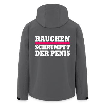 rauchen schrumpft der penis - Recycelte Männer Softshell-Jacke von Stanley/Stella - Anthrazit - Hinten - AI Model Male 185 light (185cm)