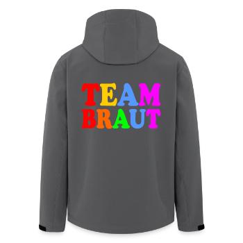 Team braut - Recycelte Männer Softshell-Jacke von Stanley/Stella - Anthrazit - Hinten - AI Model Male 185 light (185cm)