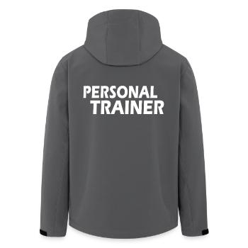 Personal trainer - Recycelte Männer Softshell-Jacke von Stanley/Stella - Anthrazit - Hinten - AI Model Male 185 light (185cm)