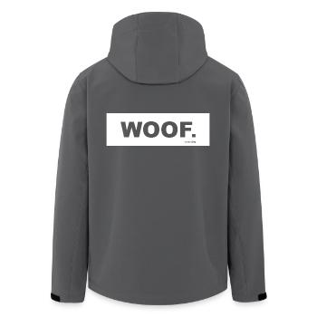 WOOF urban.dog White - Recycelte Männer Softshell-Jacke von Stanley/Stella - Anthrazit - Hinten - AI Model Male 185 light (185cm)