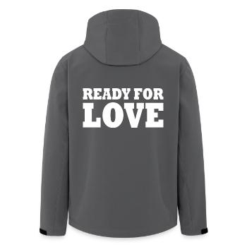 Ready for love - Recycelte Männer Softshell-Jacke von Stanley/Stella - Anthrazit - Hinten - AI Model Male 185 light (185cm)