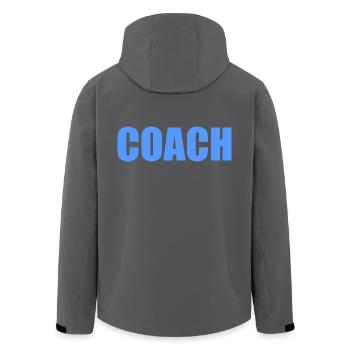 Coach - Recycelte Männer Softshell-Jacke von Stanley/Stella - Anthrazit - Hinten - AI Model Male 185 light (185cm)