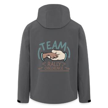 Team Rally Obedience - Recycelte Männer Softshell-Jacke von Stanley/Stella - Anthrazit - Hinten - AI Model Male 185 light (185cm)